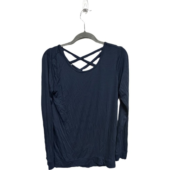 GAIAM Tops - Gaiam Women's Navy Criss Cross Back Long Sleeve Yoga Top XS Soft Stretch